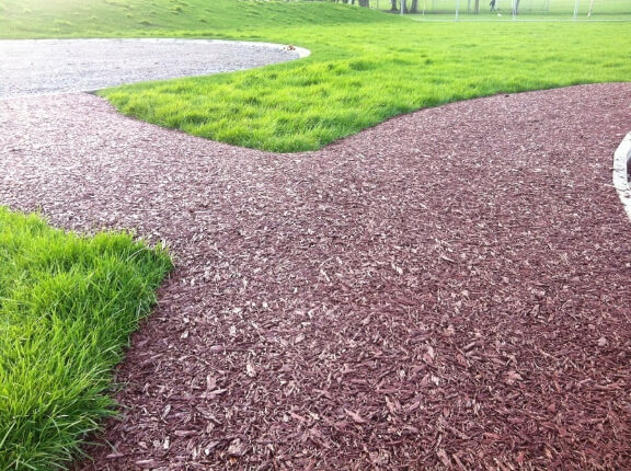 Bonded Rubber Mulch Path